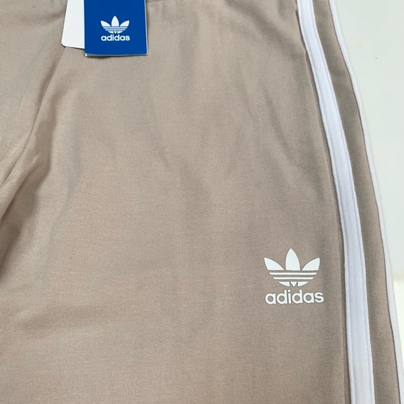 Adidas Originals Adicolor 3 Stripes 7/8 Flare Leggings Wonder Beige Sz M NWT - Picture 6 of 10